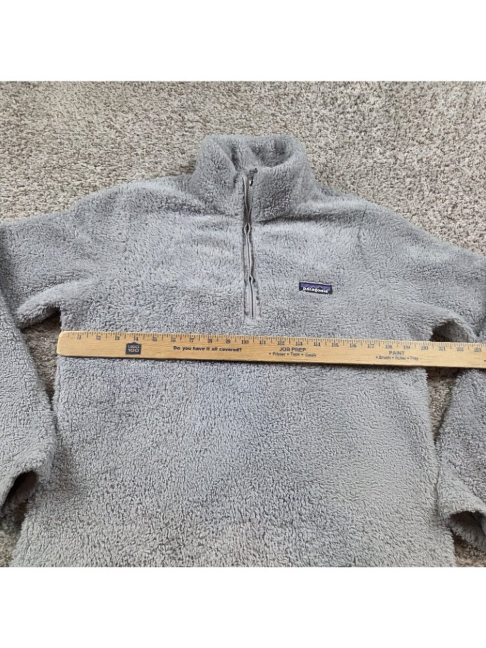 Patagonia Jacket Womens Large Gray Los Gatos Quarter Zip Sherpa Fleece - Picture 4 of 11
